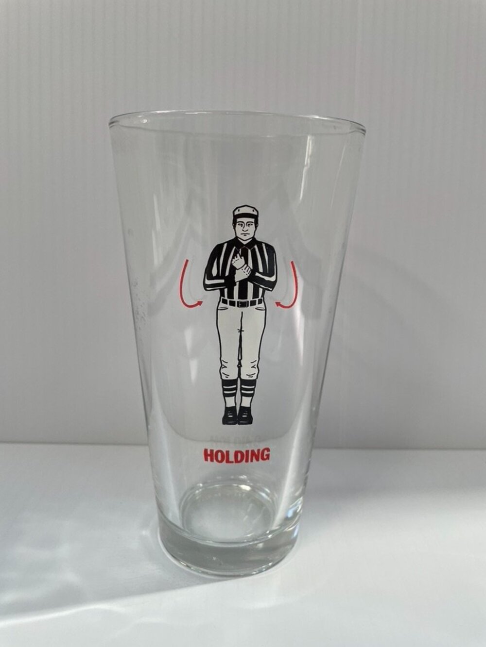 Libbey DuraTuff Glasses NFL Football Referee Penalty Signals Man Cave Barware